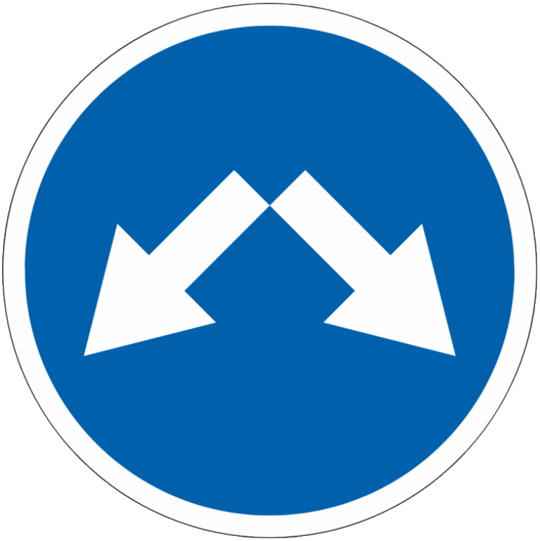 Знак 4.2.3. Объезд препятствия справа или слева