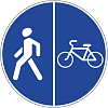 Знак 4.5.5. Пешеходная и велосипедная дорожка с разделением движения