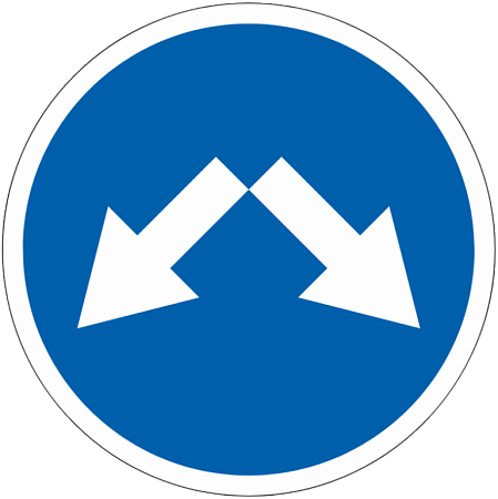 Знак 4.2.3. Объезд препятствия справа или слева